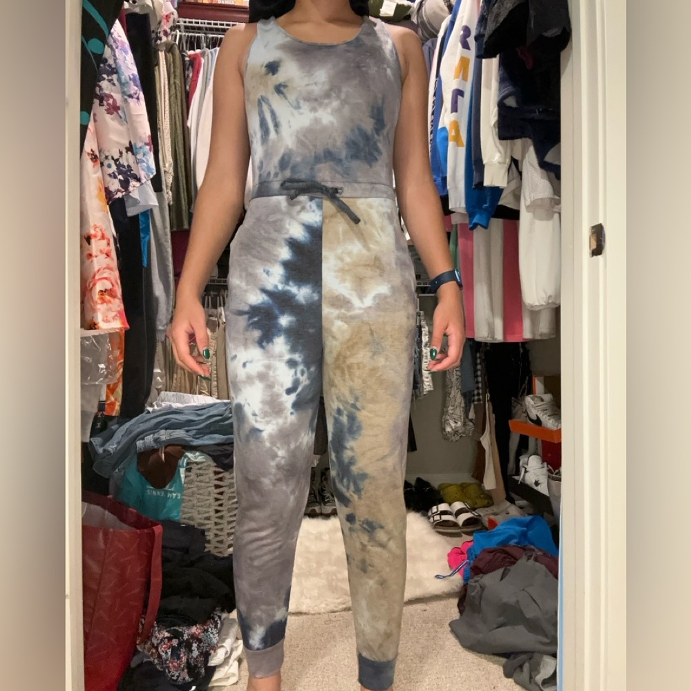 Antistar tie dye jumper with cinched waist